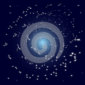 Vector stars spiral galaxy