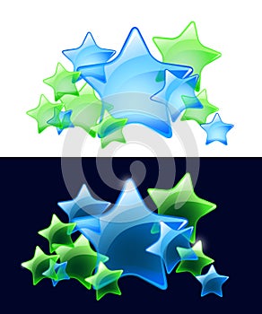 Vector Stars with transparency / easy use