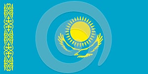 Vector state flag of the Republic of Kazakhstan.