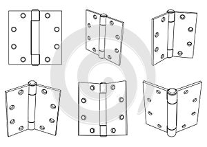 Vector steel butt door hinge