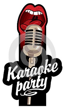 Sticker for a karaoke party photo
