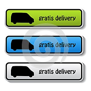 vector stickers - gratis delivery photo