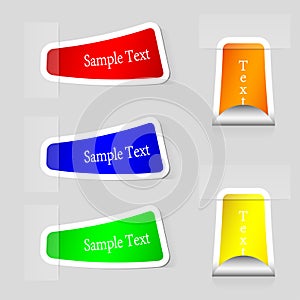 Vector stickers set with place for your text.