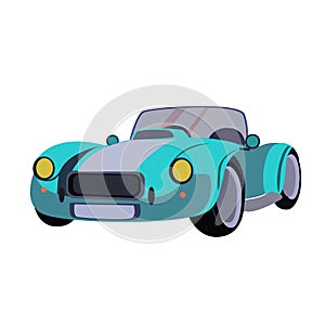 Vector stock car illustration. Passenger car made in cartoon style. Image of baby car photo