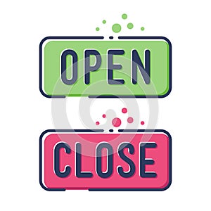 Open And Close Simple Flat Vector Icon