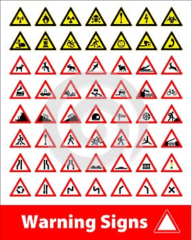 Vector stock illustration of signs