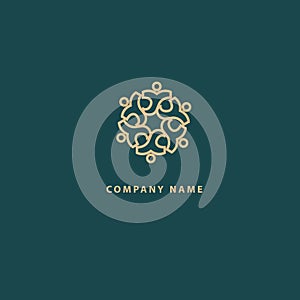 Vector stock logo, abstract monogram vector template. Illustration design of elegant, premium and royal logotype. Vector icon of