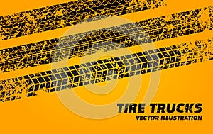 Vector stock wheel grunge tire tracks background design. Vector stock illustration of trace of tires silhouettes