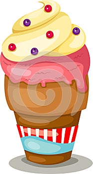 vector Strawberry Ice cream illustration