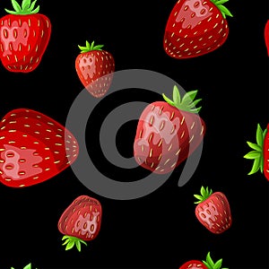 Vector strawberry seamless pattern.