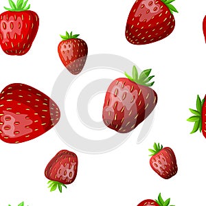 Vector strawberry seamless pattern.