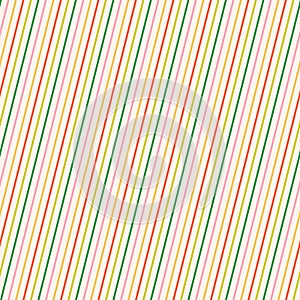 Vector stripe pattern. Simple seamless texture with thin diagonal colorful lines