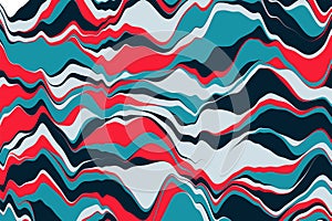 Vector striped background. Cool colorful geometric background with curved lines. Motion graphics. Vector illustration