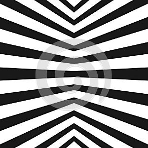 Vector stripes 3d pattern. Black and white lines texture.