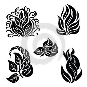 Vector stylish floral logo