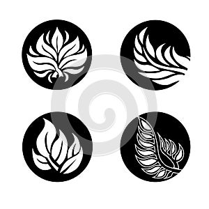 Vector stylish floral logo