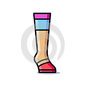 Vector of a stylish pink and blue high heeled shoe, a perfect fashion statement