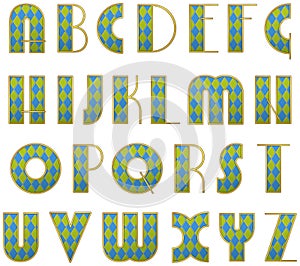 Vector stylized alphabet