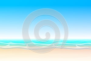 Vector summer cartoon seascape, landscape