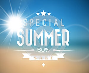 Vector summer sale poster