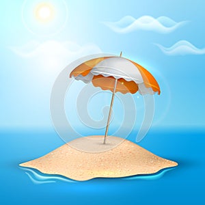 Vector summer vacation realistic 3d poster