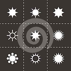 Vector sun icon set