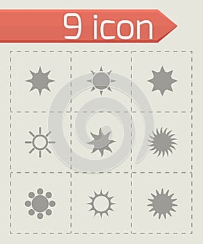 Vector sun icon set