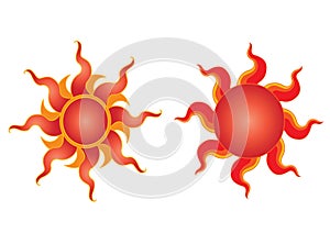 Vector sun icons