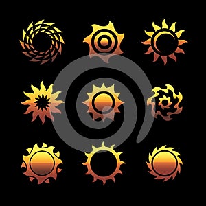 El sol logotipos 