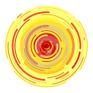 vector sun ray, abstract radial background of concentric ripple circles