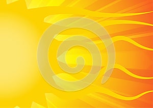 Vector : Sunshine on yellow and orange background