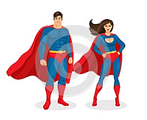 Vector Superhero Couple photo