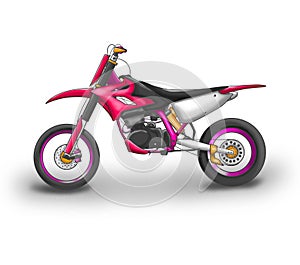 Vector Supermoto on a white background