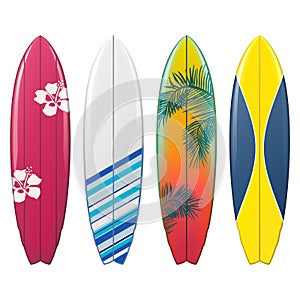 Vector Surfboard Icons Set 2