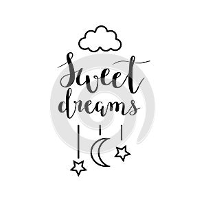 Vector sweet dreams calligraphy design