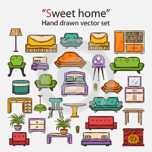 Vector sweet home set