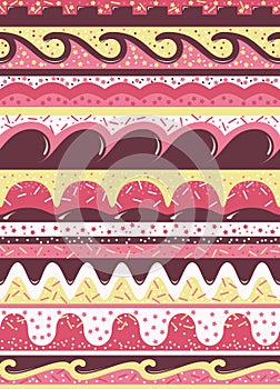 Vector sweets seamless background