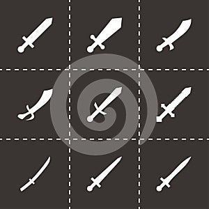 Vector sword icon set