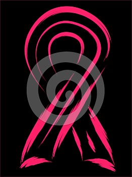 Vector symbol of aids on black
