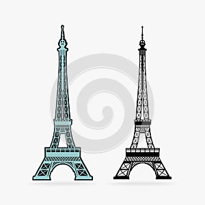 Vector Symbol Eiffel Tower