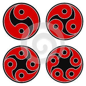 Vector symbol of tomoe hams