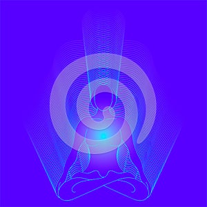 Vector symbol of yoga, meditation, spirituality.