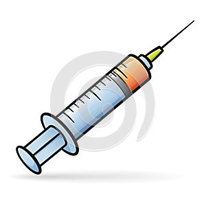 Vector syringe drawing isolated design