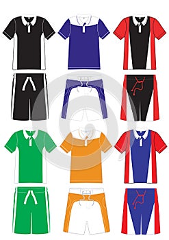 Vector t-shirt polo sports series