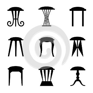 Vector tabouret silhouette.