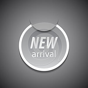 Vector tag on grey background.