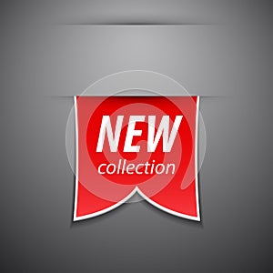 Vector tag on grey background.