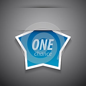 Vector tag on grey background.