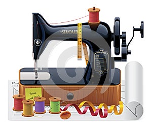 Vector tailoring icon photo