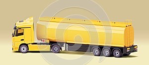 Vector tanker truck with semi-trailer